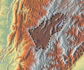 Mapa de la sabana de Bogot